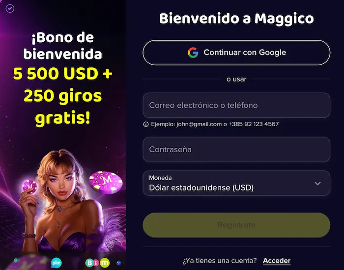 Maggico Casino Registro registrate